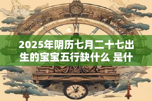2025年阴历七月二十七出生的宝宝五行缺什么 是什么命