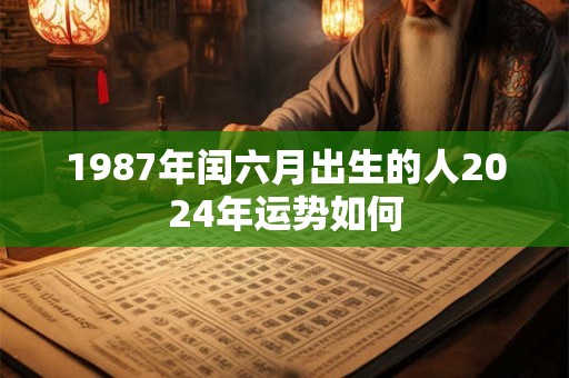 1987年闰六月出生的人2024年运势如何
