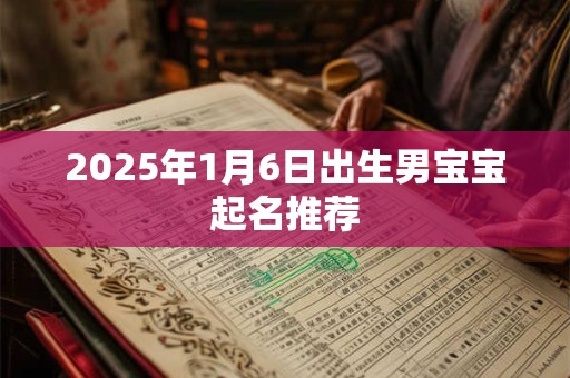 2025年1月6日出生男宝宝起名推荐