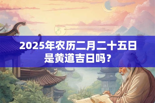 2025年农历二月二十五日是黄道吉日吗? 2025年农历二月二十五日是黄道吉日吗?