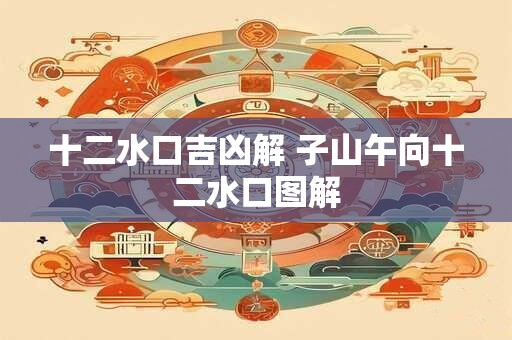 十二水口吉凶解 子山午向十二水口图解 十二水口吉凶解 子山午向十二水口图解