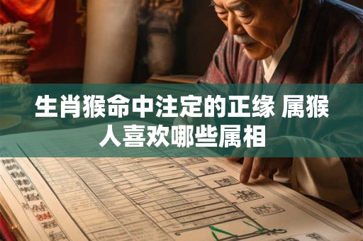 生肖猴命中注定的正缘 属猴人喜欢哪些属相