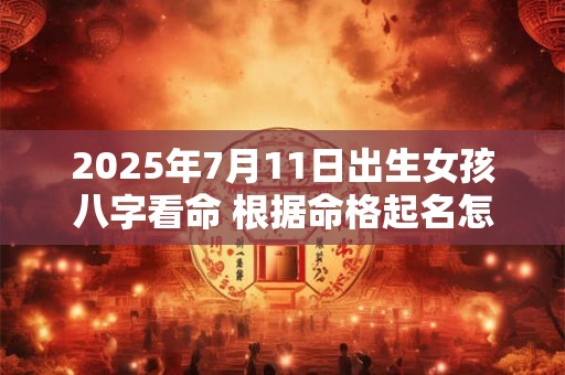 2025年7月11日出生女孩八字看命 根据命格起名怎么取
