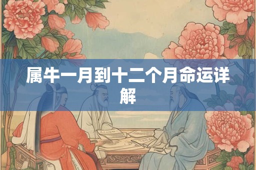 属牛一月到十二个月命运详解 属牛一月到十二个月命运详解