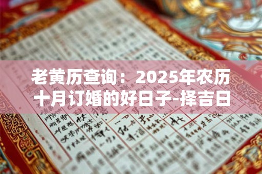 老黄历查询：2025年农历十月订婚的好日子-择吉日网