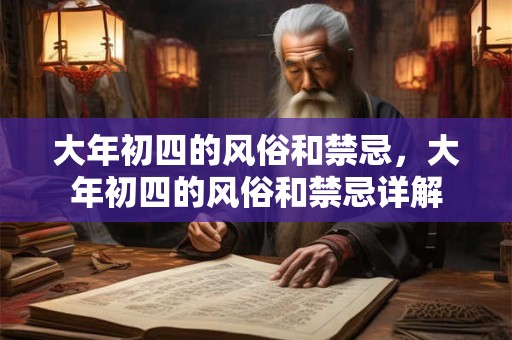 大年初四的风俗和禁忌，大年初四的风俗和禁忌详解