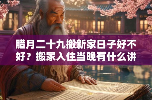 腊月二十九搬新家日子好不好？搬家入住当晚有什么讲究？