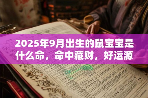 2025年9月出生的鼠宝宝是什么命，命中藏财，好运源源不断