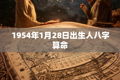 1954年1月28日出生人八字算命