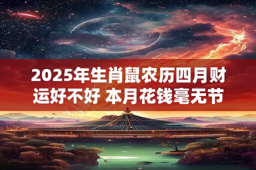 2025年生肖鼠农历四月财运好不好 本月花钱毫无节制