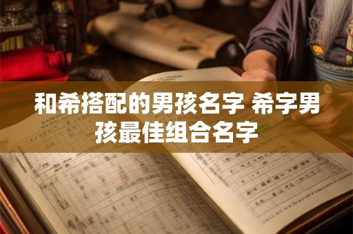 和希搭配的男孩名字 希字男孩最佳组合名字