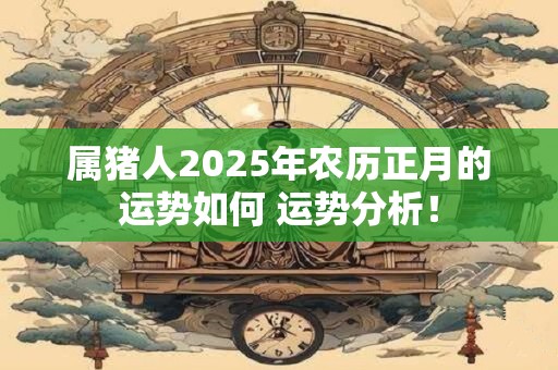 属猪人2025年农历正月的运势如何 运势分析！