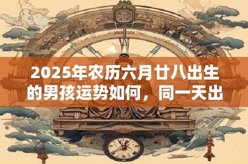 2025年农历六月廿八出生的男孩运势如何，同一天出生的名人