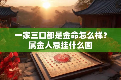 一家三口都是金命怎么样？属金人忌挂什么画