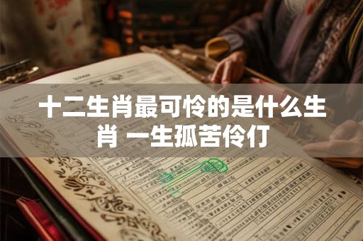 十二生肖最可怜的是什么生肖 一生孤苦伶仃