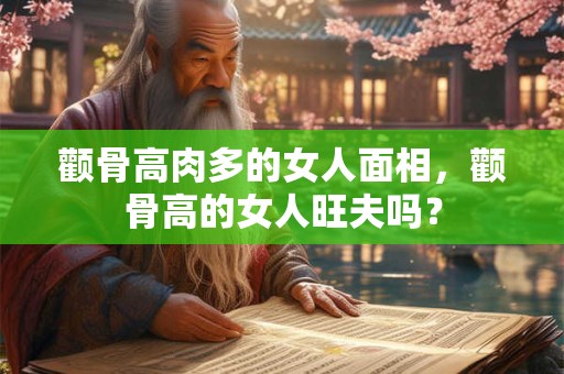 颧骨高肉多的女人面相，颧骨高的女人旺夫吗？
