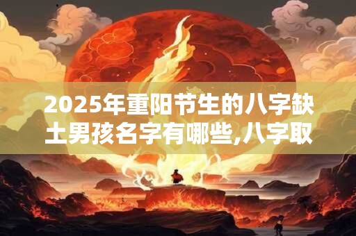 2025年重阳节生的八字缺土男孩名字有哪些,八字取名