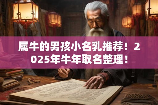 属牛的男孩小名乳推荐！2025年牛年取名整理！