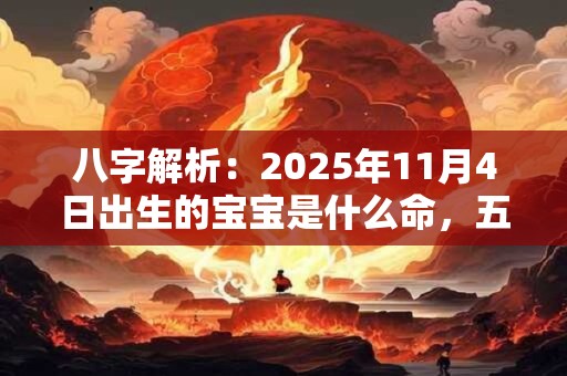 八字解析：2025年11月4日出生的宝宝是什么命，五行缺什么