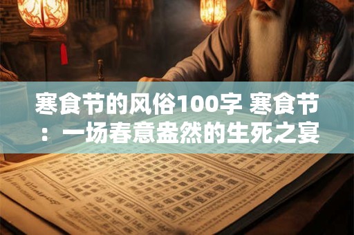 寒食节的风俗100字 寒食节：一场春意盎然的生死之宴