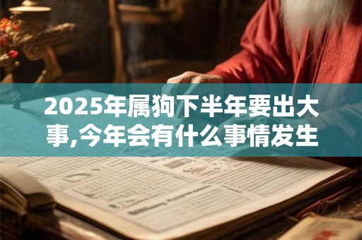2025年属狗下半年要出大事,今年会有什么事情发生？