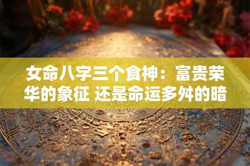 女命八字三个食神：富贵荣华的象征 还是命运多舛的暗示