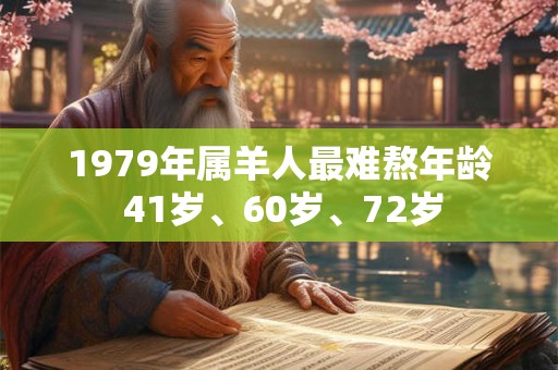 1979年属羊人最难熬年龄 41岁、60岁、72岁 1979年属羊人最难熬年龄 41岁、60岁、72岁
