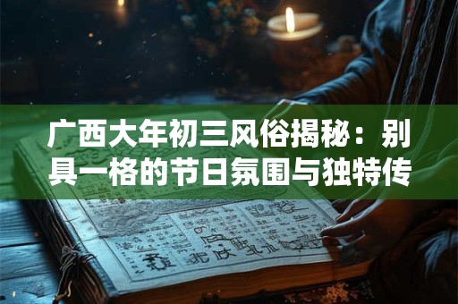 广西大年初三风俗揭秘：别具一格的节日氛围与独特传统