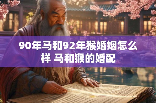 90年马和92年猴婚姻怎么样 马和猴的婚配