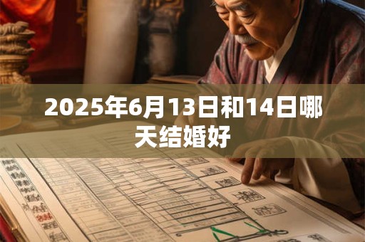 2025年6月13日和14日哪天结婚好