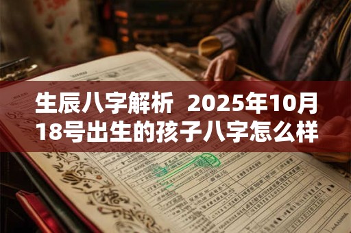 生辰八字解析  2025年10月18号出生的孩子八字怎么样