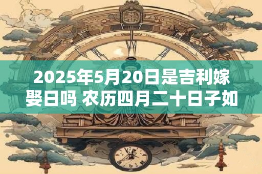 2025年5月20日是吉利嫁娶日吗 农历四月二十日子如何