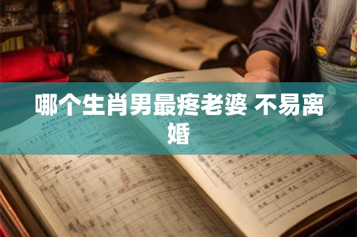 哪个生肖男最疼老婆 不易离婚