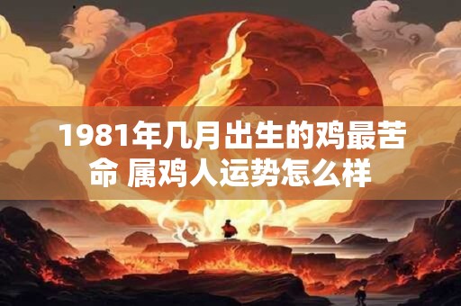 1981年几月出生的鸡最苦命 属鸡人运势怎么样
