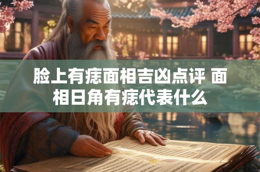 脸上有痣面相吉凶点评 面相日角有痣代表什么