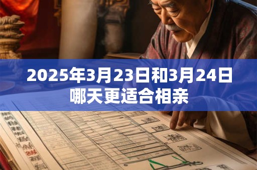 2025年3月23日和3月24日哪天更适合相亲