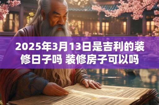 2025年3月13日是吉利的装修日子吗 装修房子可以吗