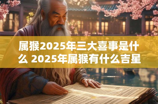 属猴2025年三大喜事是什么 2025年属猴有什么吉星