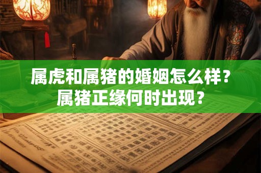 属虎和属猪的婚姻怎么样？属猪正缘何时出现？