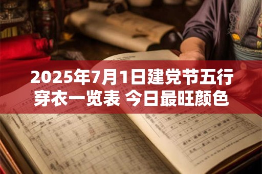 2025年7月1日建党节五行穿衣一览表 今日最旺颜色