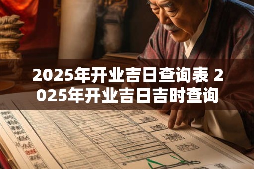 2025年开业吉日查询表 2025年开业吉日吉时查询