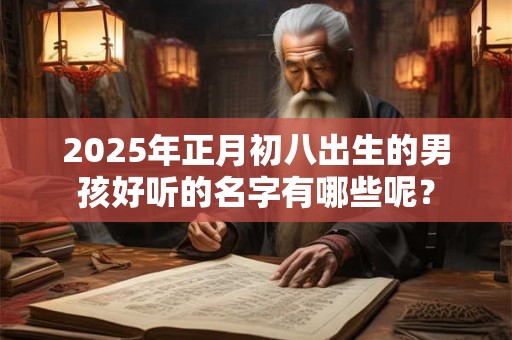 2025年正月初八出生的男孩好听的名字有哪些呢？