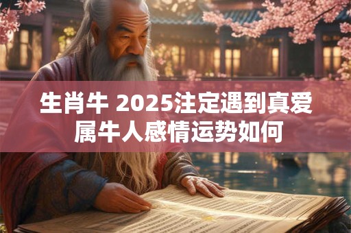 生肖牛 2025注定遇到真爱 属牛人感情运势如何