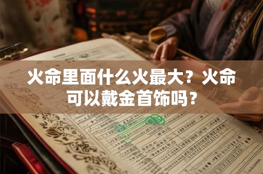 火命里面什么火最大?火命可以戴金首饰吗? 火命里面什么火最大?火命可以戴金首饰吗?