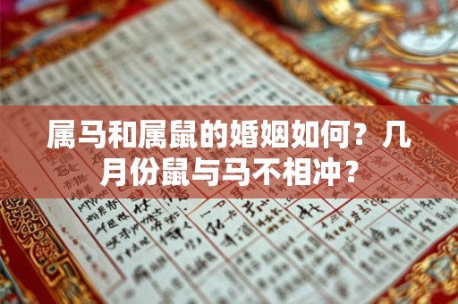 属马和属鼠的婚姻如何？几月份鼠与马不相冲？