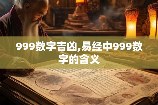 999数字吉凶,易经中999数字的含义