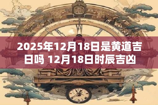 2025年12月18日是黄道吉日吗 12月18日时辰吉凶