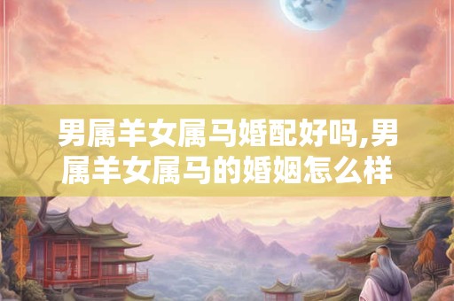 男属羊女属马婚配好吗,男属羊女属马的婚姻怎么样