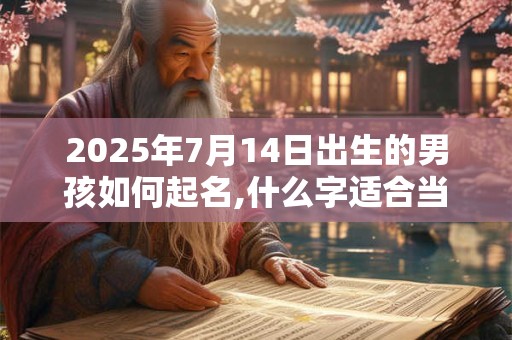 2025年7月14日出生的男孩如何起名,什么字适合当名字