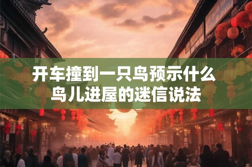 开车撞到一只鸟预示什么 鸟儿进屋的迷信说法